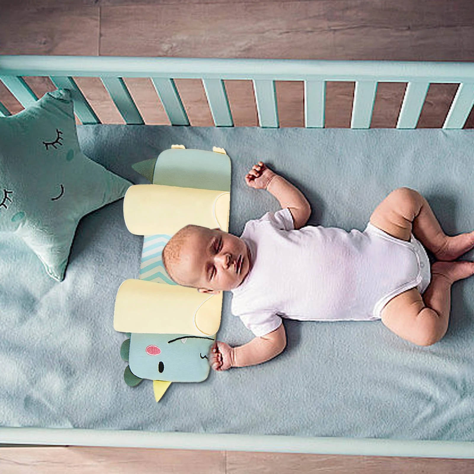 Adjustable Newborn Baby Head Support Pillow with Breathable Cover