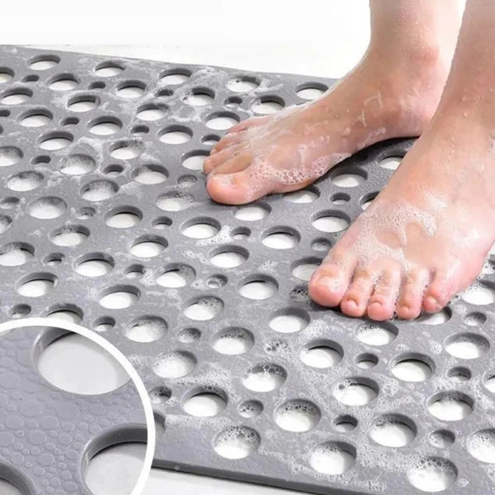 Antislip Rectangular Shower Mat with Antibacterial Protection