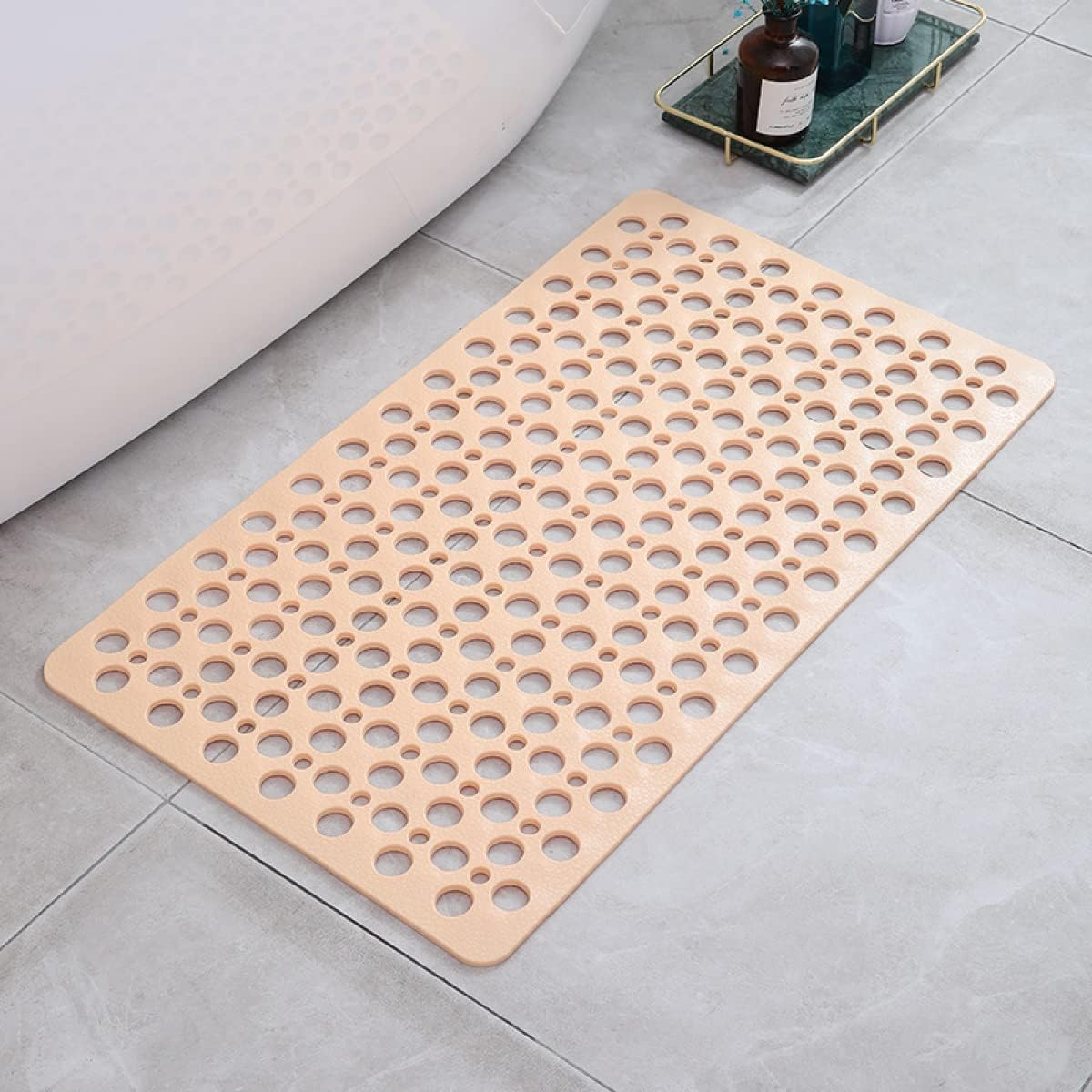 Antislip Rectangular Shower Mat with Antibacterial Protection