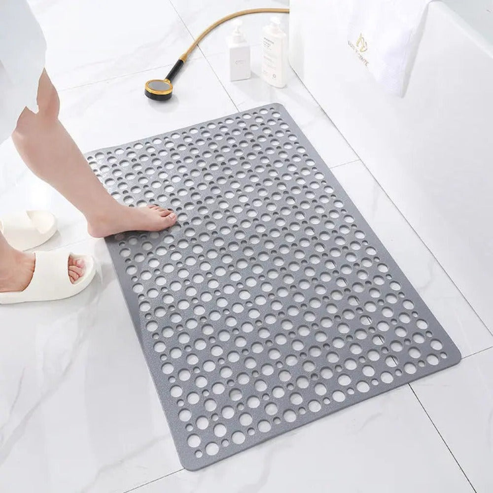 Antislip Rectangular Shower Mat with Antibacterial Protection