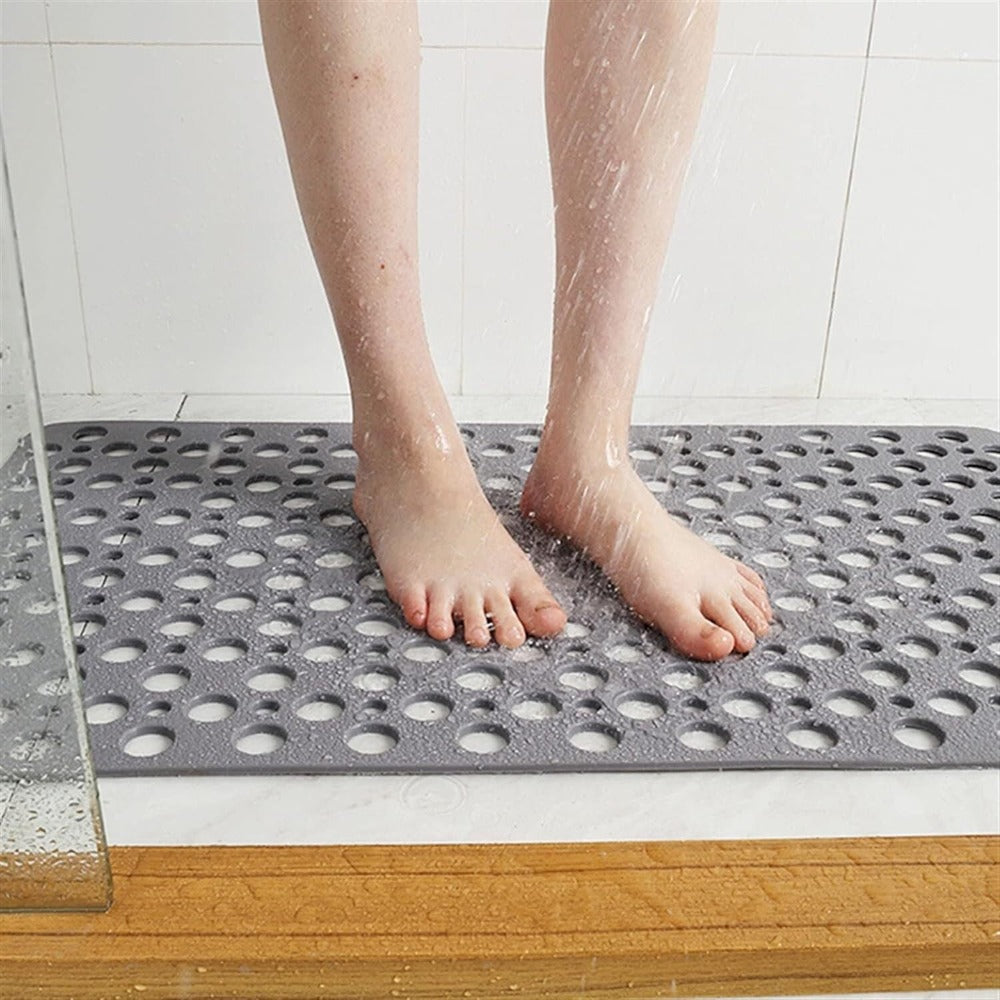 Rectangular Antislip Shower Mat with Antibacterial Protection