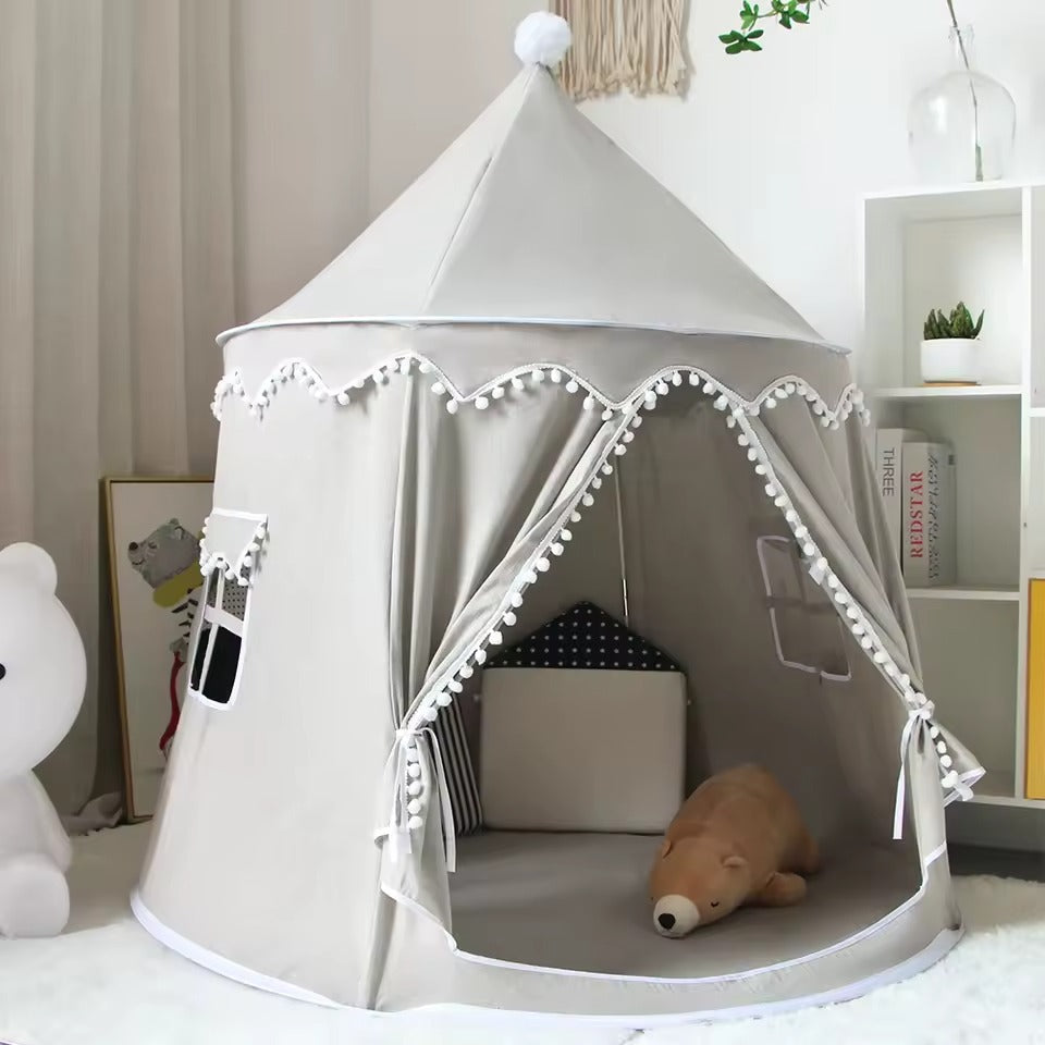 Round Plush Circular Play Tent for Children Indoor Outdoor