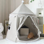 Round Plush Circular Play Tent for Children Indoor Outdoor