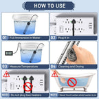 Electric Immersion Heater 2000W with Thermostat