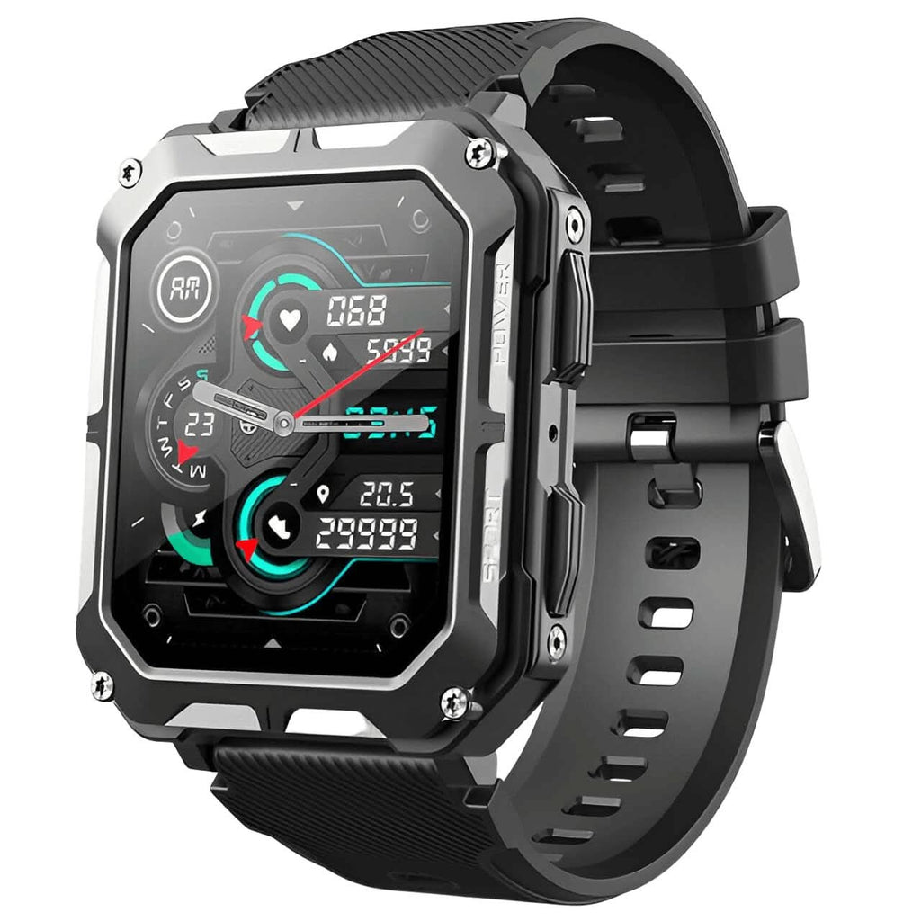 Circular Waterproof Smartwatch Fitness Tracker