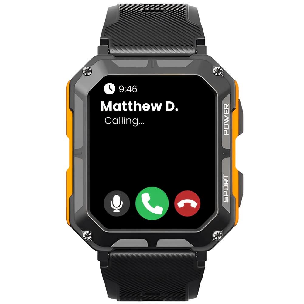 Circular Waterproof Smartwatch Fitness Tracker