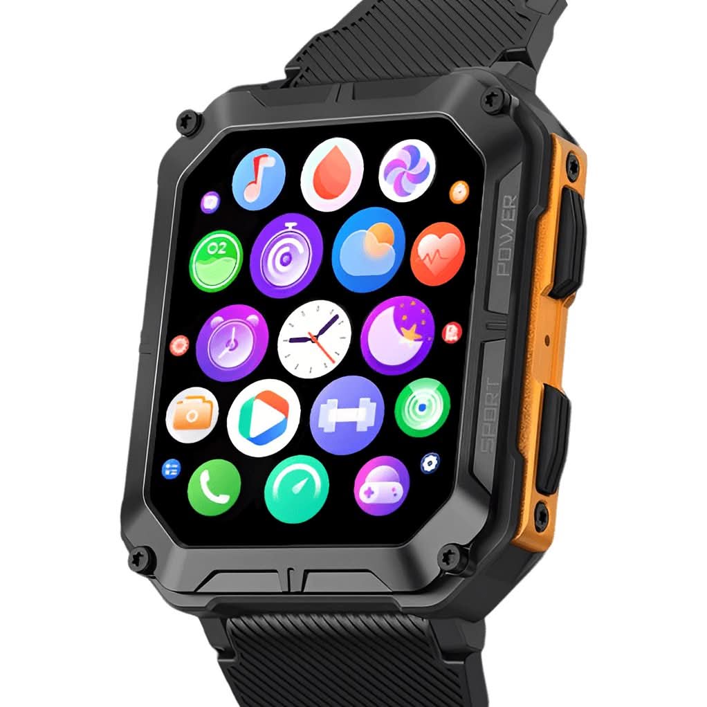 Circular Waterproof Smartwatch Fitness Tracker