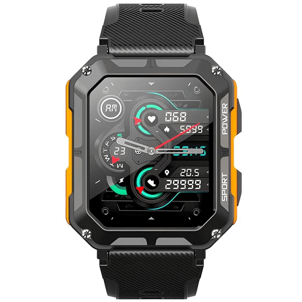 Circular Waterproof Smartwatch Fitness Tracker