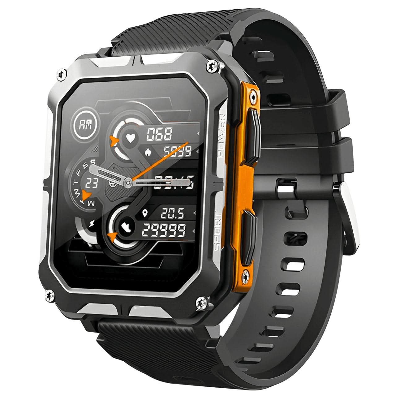 Circular Waterproof Smartwatch Fitness Tracker