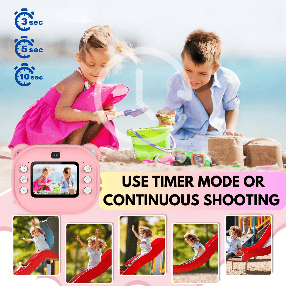 Portable Inkless Thermal Instant Photo Printer Camera