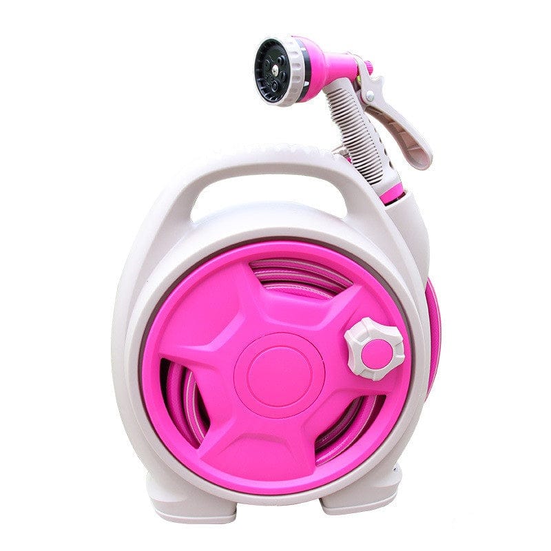 Retractable Garden Hose Reel with Sprayer Lightweight Handheld