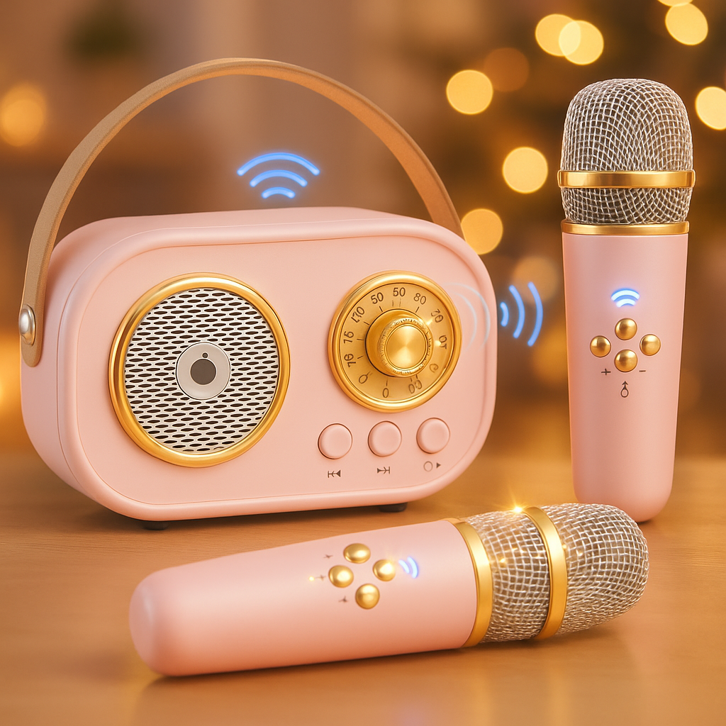 Karaoke Machine Bluetooth Speaker Portable Audio System Set
