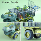 Dinosaur Transport Truck Toy Set Car Carrier Vehicle Playset