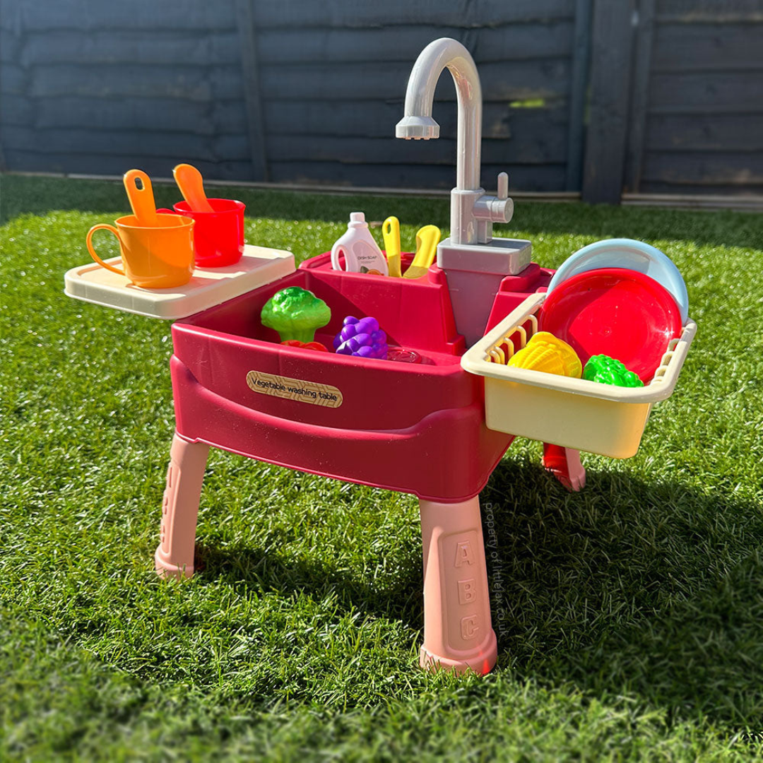 Kids Water Play Sink Set Water Table Indoor Outdoor Toy