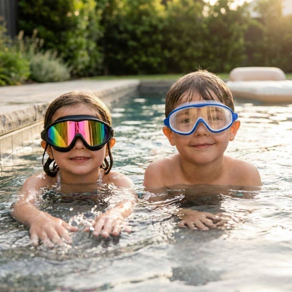Kids Swimming Goggles Anti-Fog UV Protection Adjustable Strap