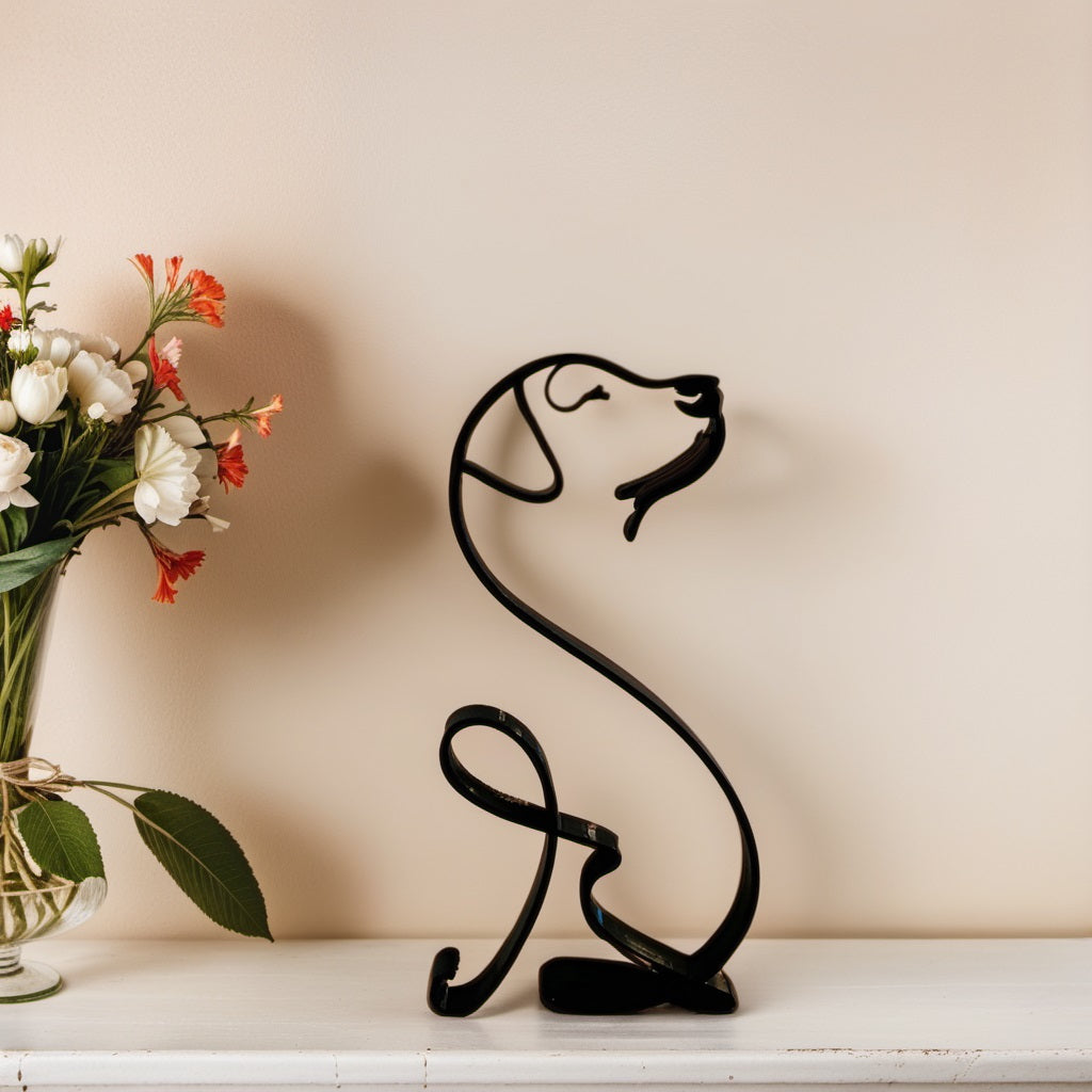 Abstract Dog Sculpture Figurine