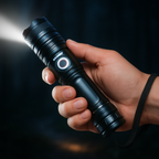 LED Rechargeable Zoom Flashlight Torch with Aluminium Body