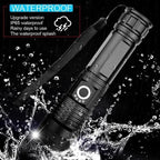 LED Rechargeable Zoom Flashlight Torch with Aluminium Body