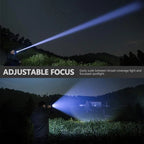 LED Rechargeable Zoom Flashlight Torch with Aluminium Body