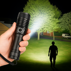 LED Rechargeable Zoom Flashlight Torch with Aluminium Body