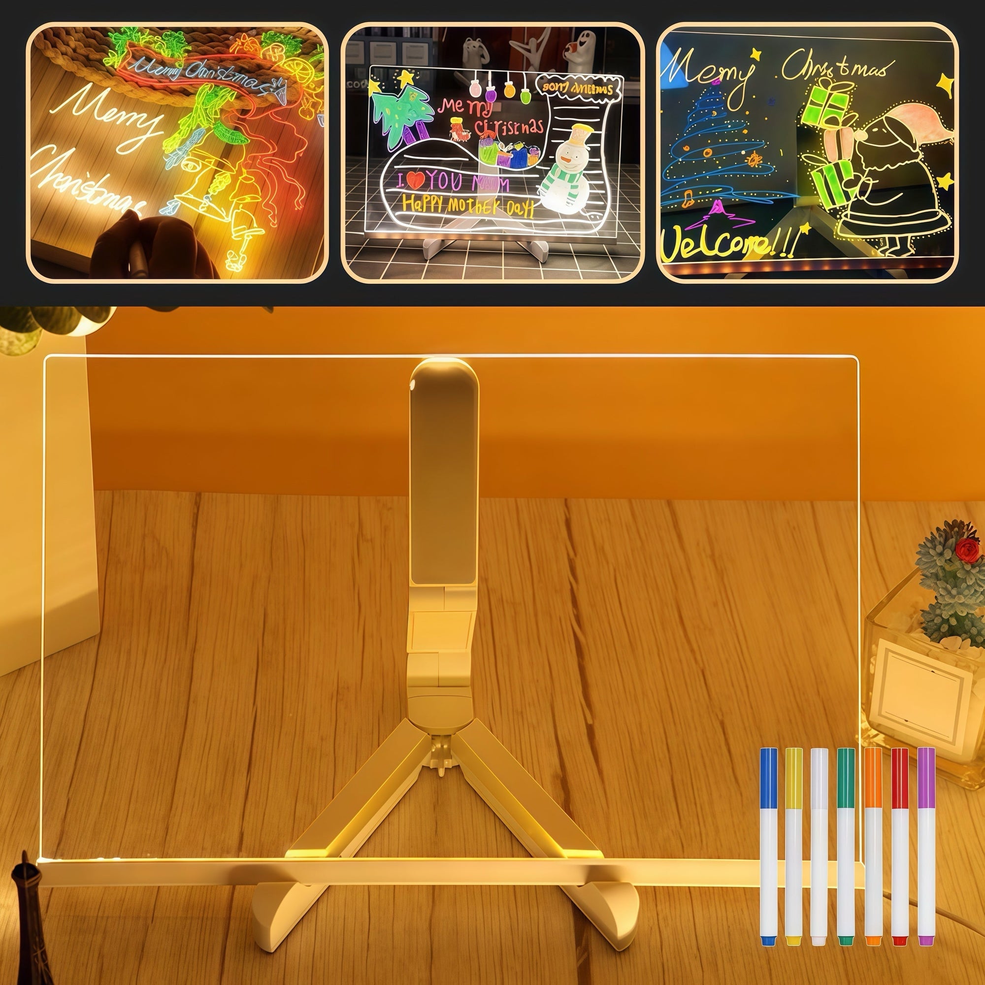 LED Writing Board Drawing Tablet for Kids