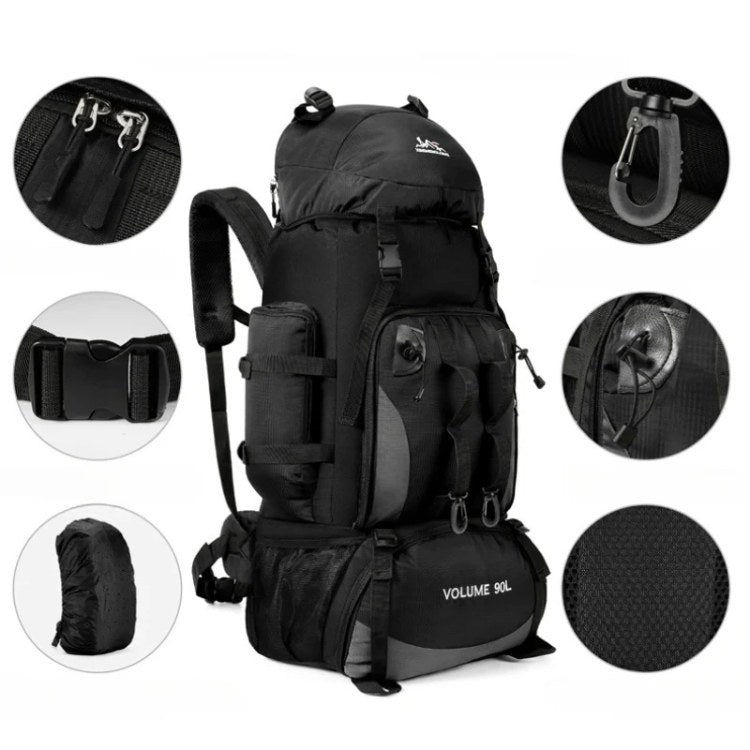 90L Waterproof Hiking Backpack Outdoor Camping Gear Backpack