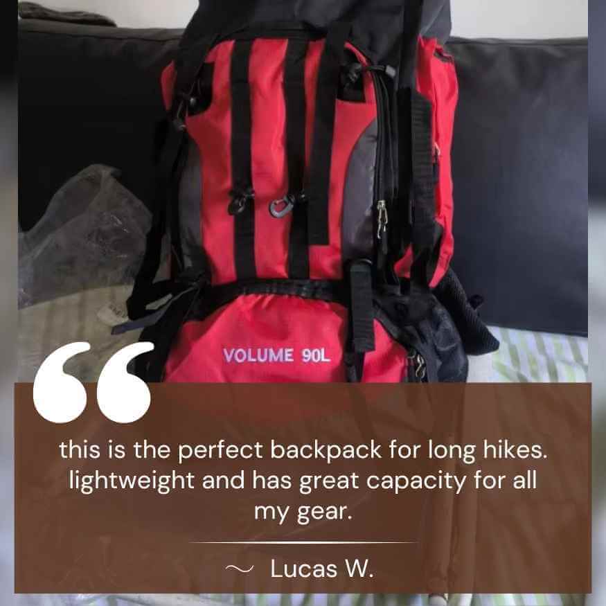 90L Waterproof Hiking Backpack Outdoor Camping Gear Backpack