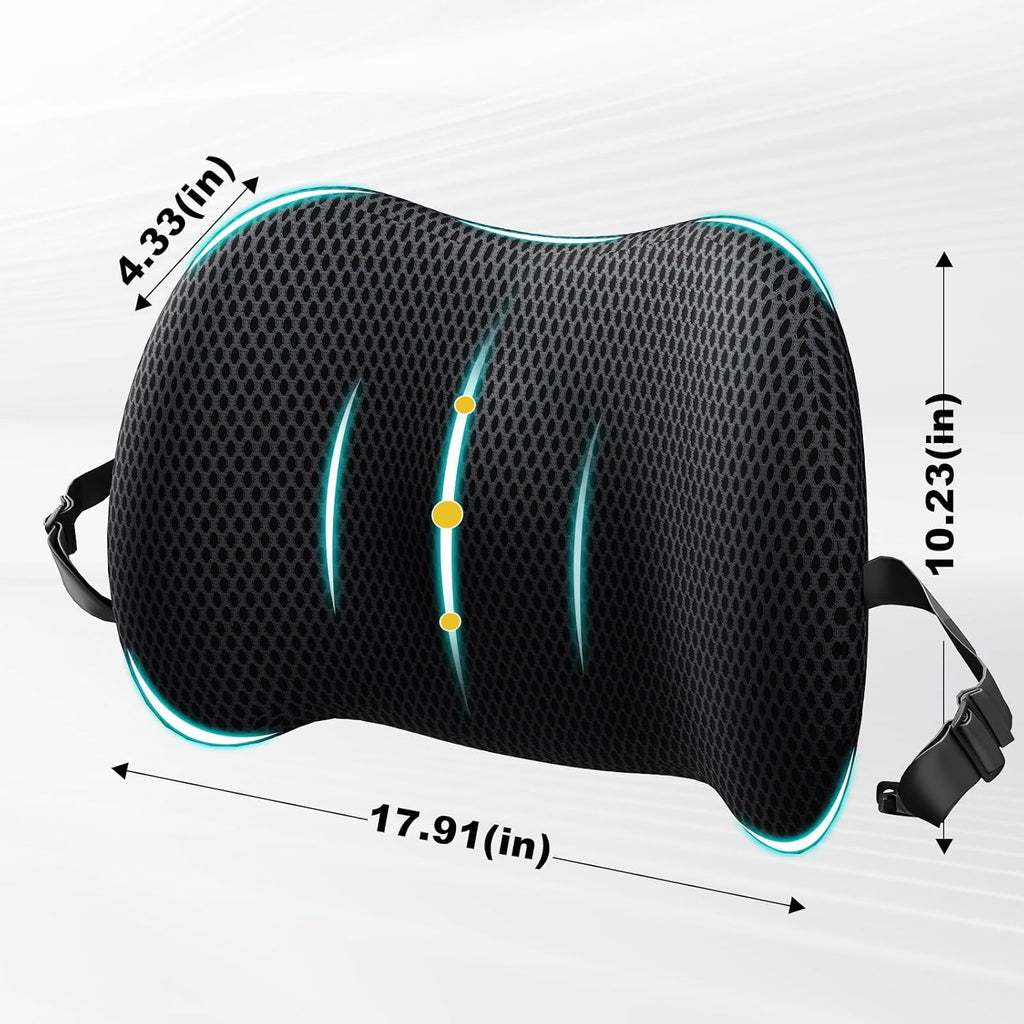 Memory Foam Lumbar Support Pillow Back Cushion