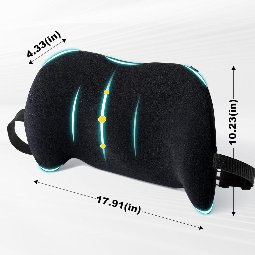 Memory Foam Lumbar Support Pillow Back Cushion