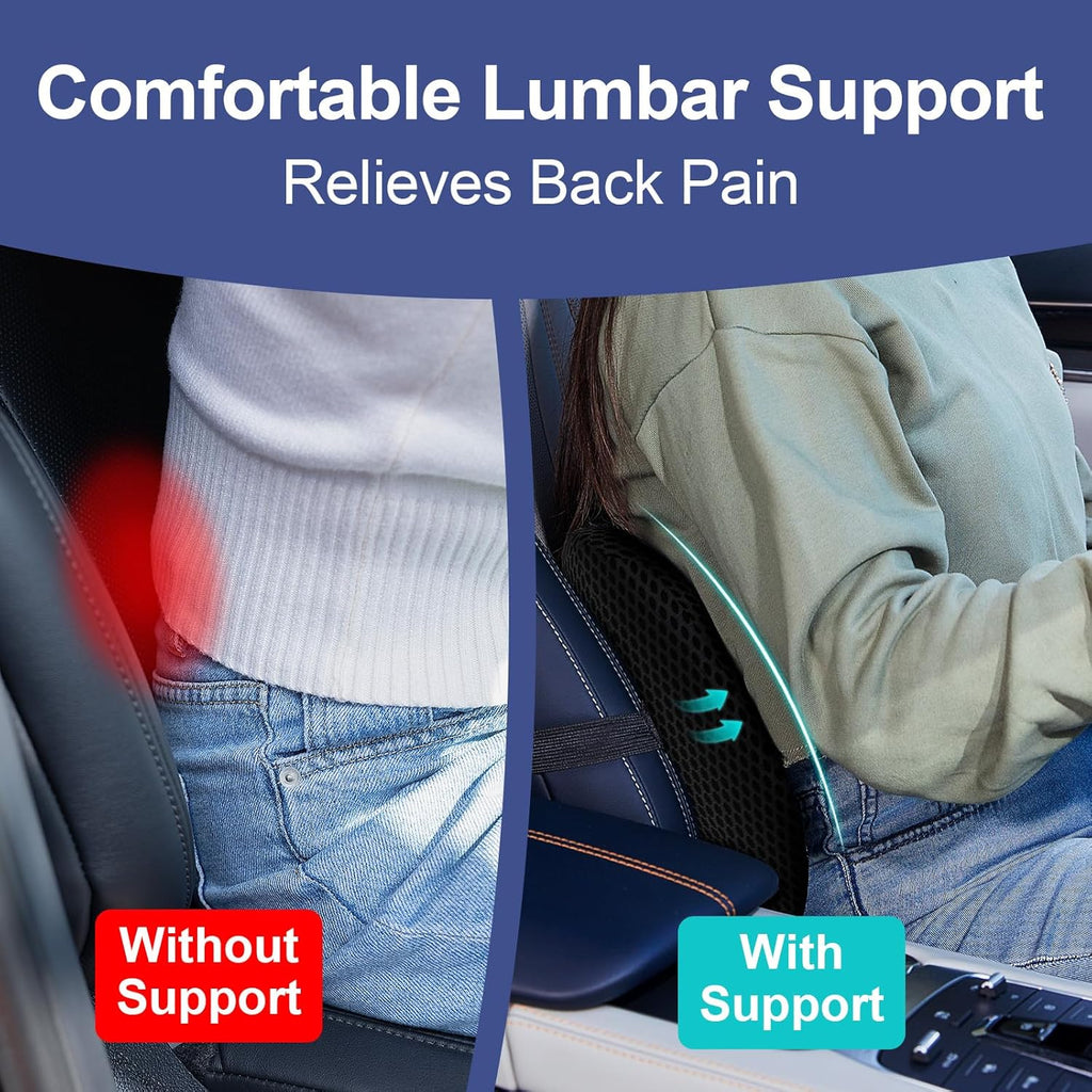 Memory Foam Lumbar Support Pillow Back Cushion