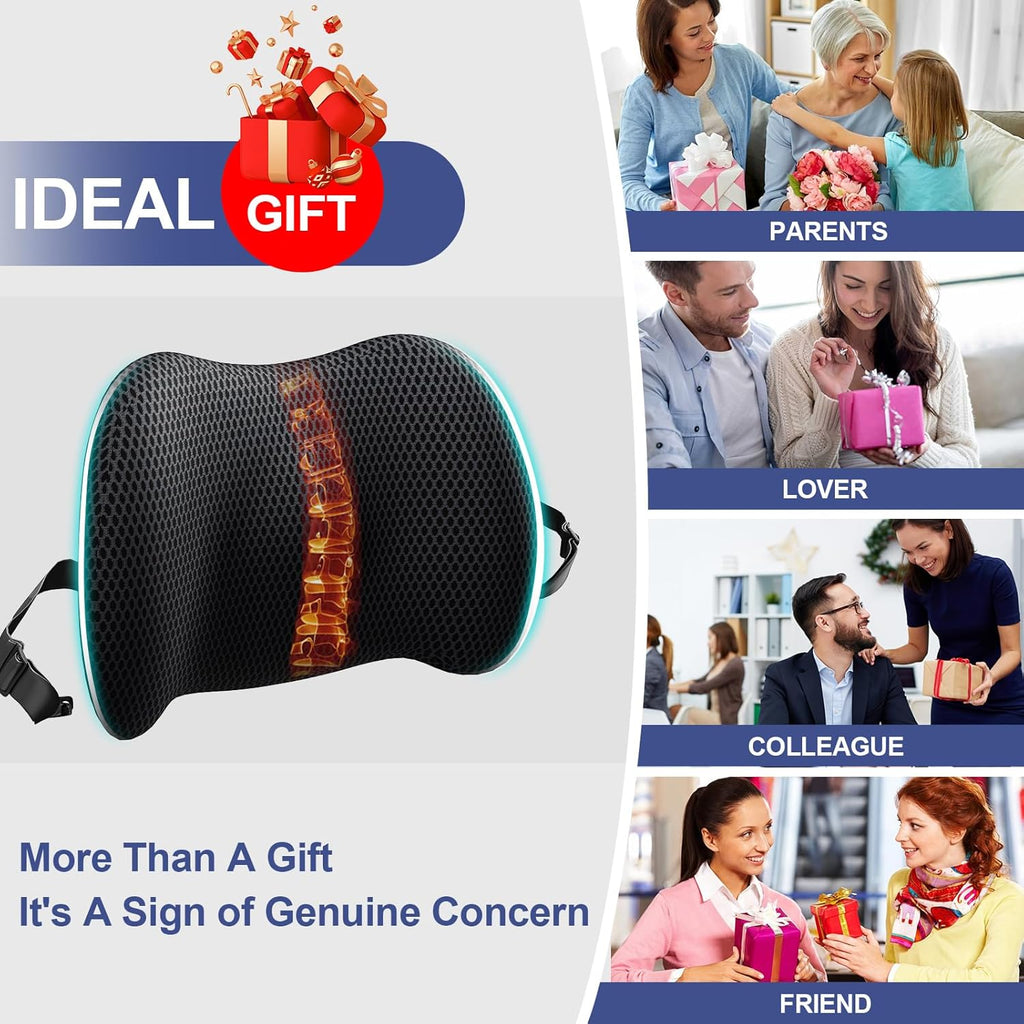 Memory Foam Lumbar Support Pillow Back Cushion
