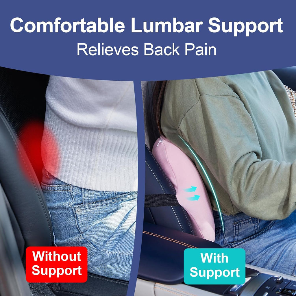 Memory Foam Lumbar Support Pillow Back Cushion