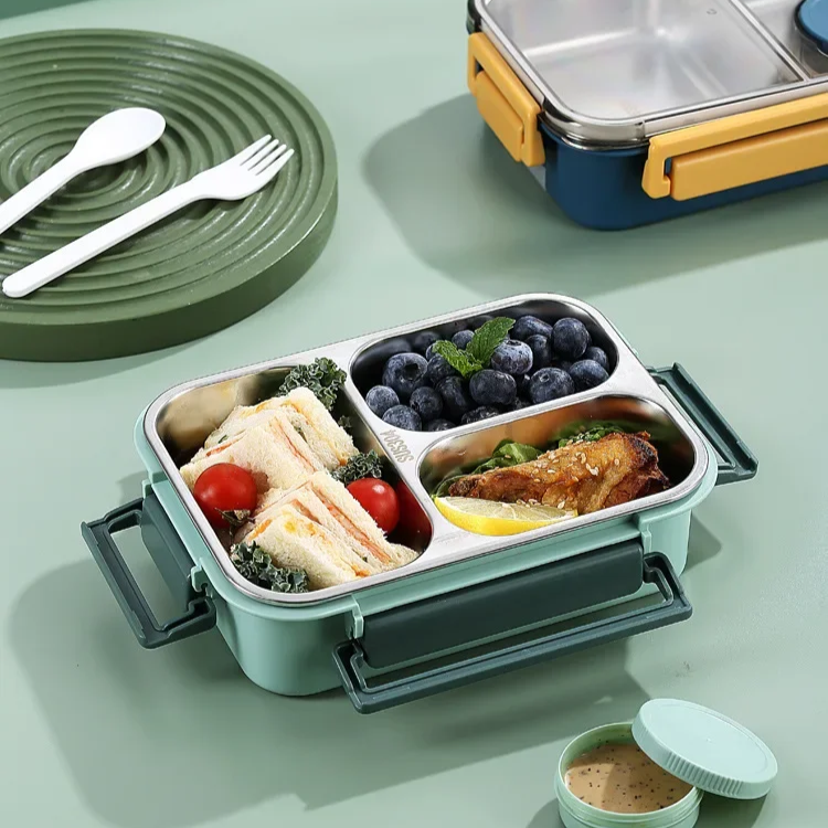 Compact Rectangular Lunch Box Portable Food Container