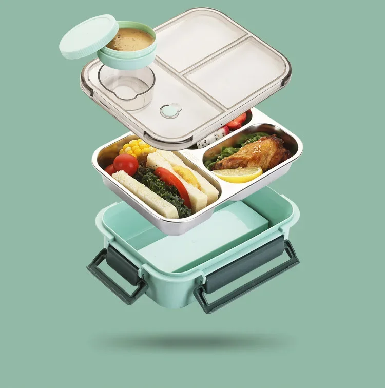Compact Rectangular Lunch Box Portable Food Container