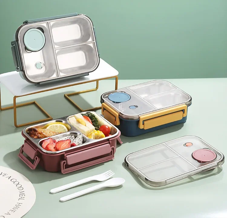 Compact Rectangular Lunch Box Portable Food Container