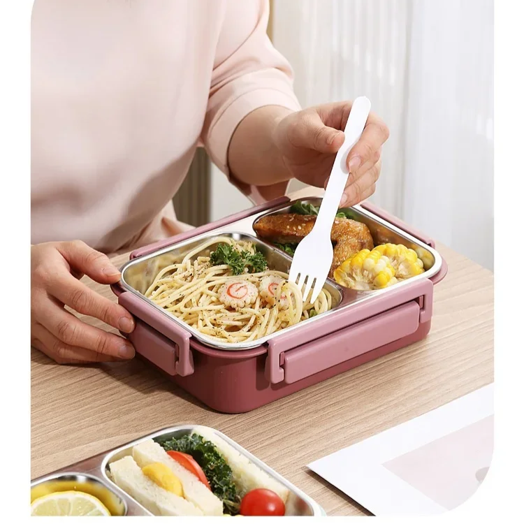 Compact Rectangular Lunch Box Portable Food Container