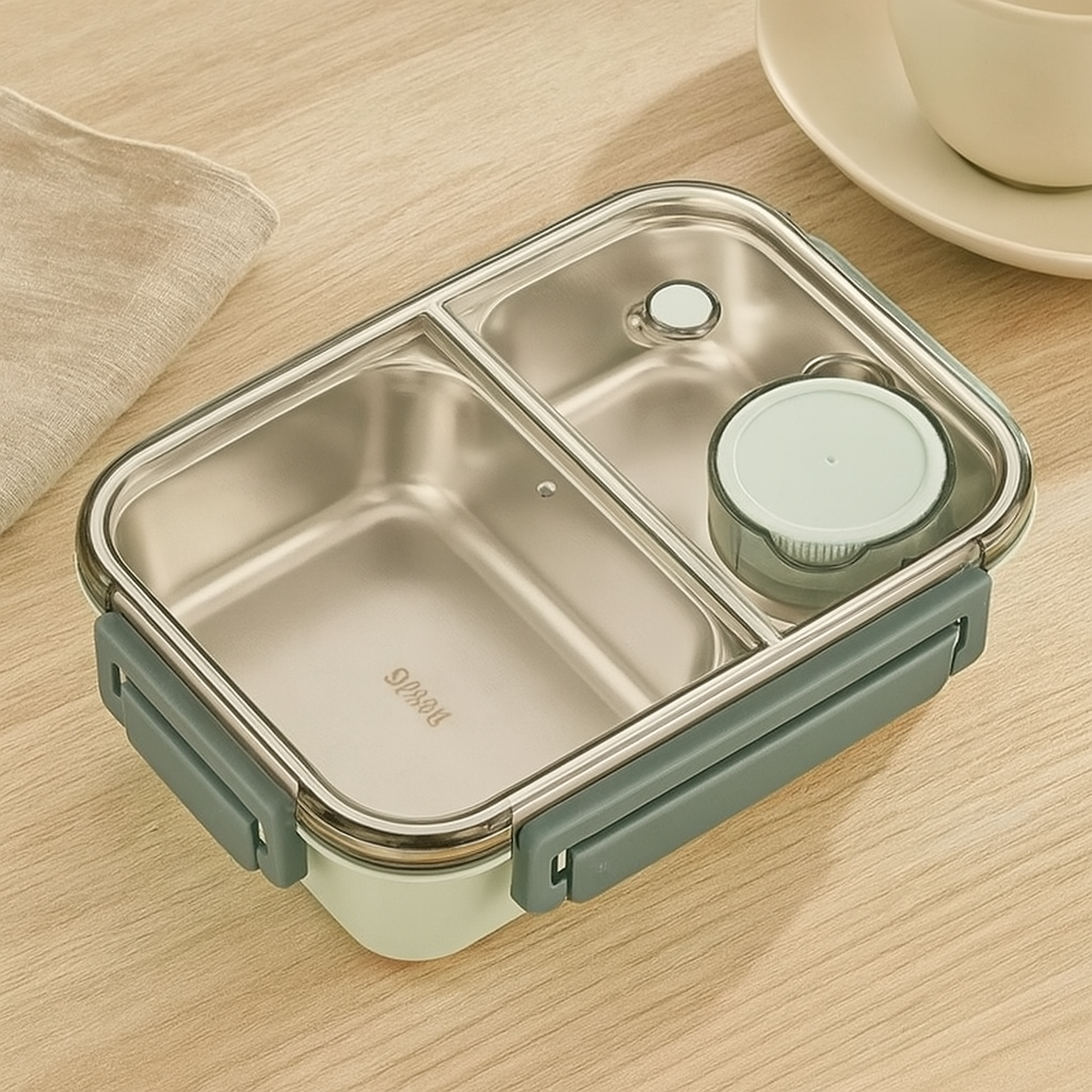 Compact Rectangular Lunch Box Portable Food Container