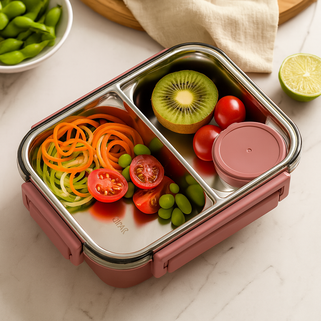 Compact Rectangular Lunch Box Portable Food Container