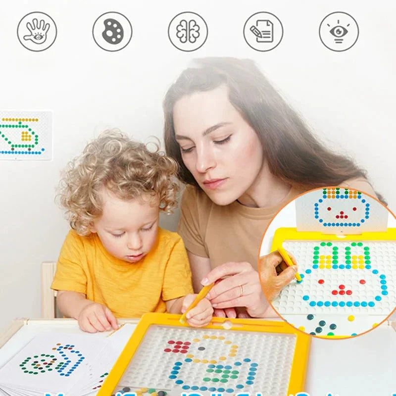 Magnetic Drawing Pad Montessori Dot Board for Kids Educational Toy