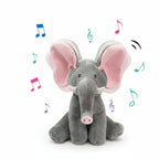 Elephant Plush Toy Interactive Peekaboo Baby Tummy Time Toy