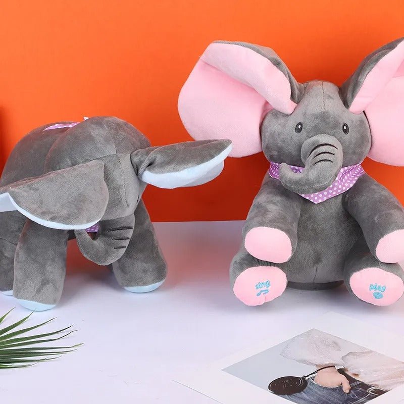 Elephant Plush Toy Interactive Peekaboo Baby Tummy Time Toy