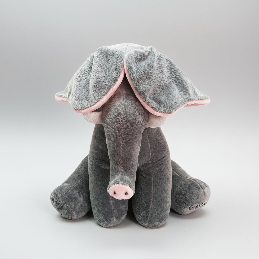 Elephant Plush Toy Interactive Peekaboo Baby Tummy Time Toy