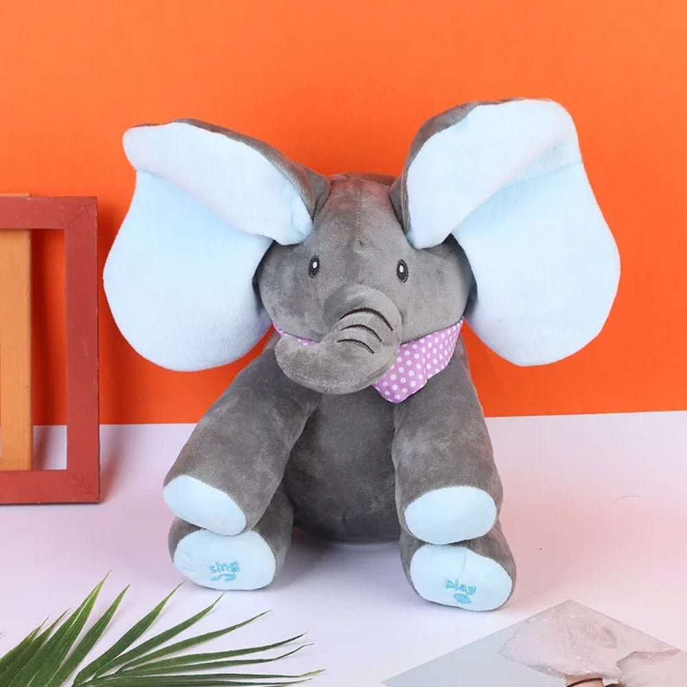 Elephant Plush Toy Interactive Peekaboo Baby Tummy Time Toy