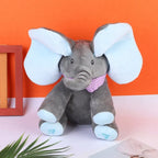 Elephant Plush Toy Interactive Peekaboo Baby Tummy Time Toy