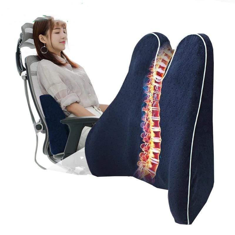 Memory Foam Lumbar Support Cushion Pillow for Back Pain Relief