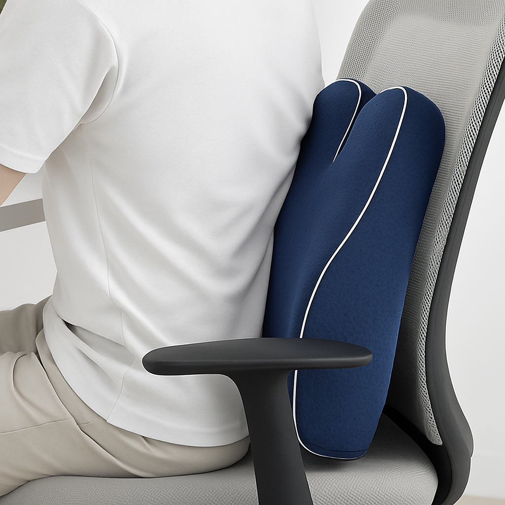 Memory Foam Lumbar Support Cushion Pillow for Back Pain Relief