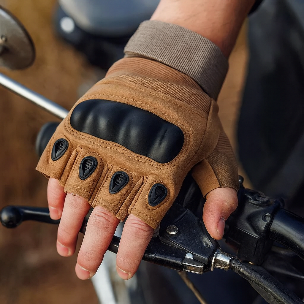 Men's Tactical Fingerless Gloves for Hunting and Outdoor Use