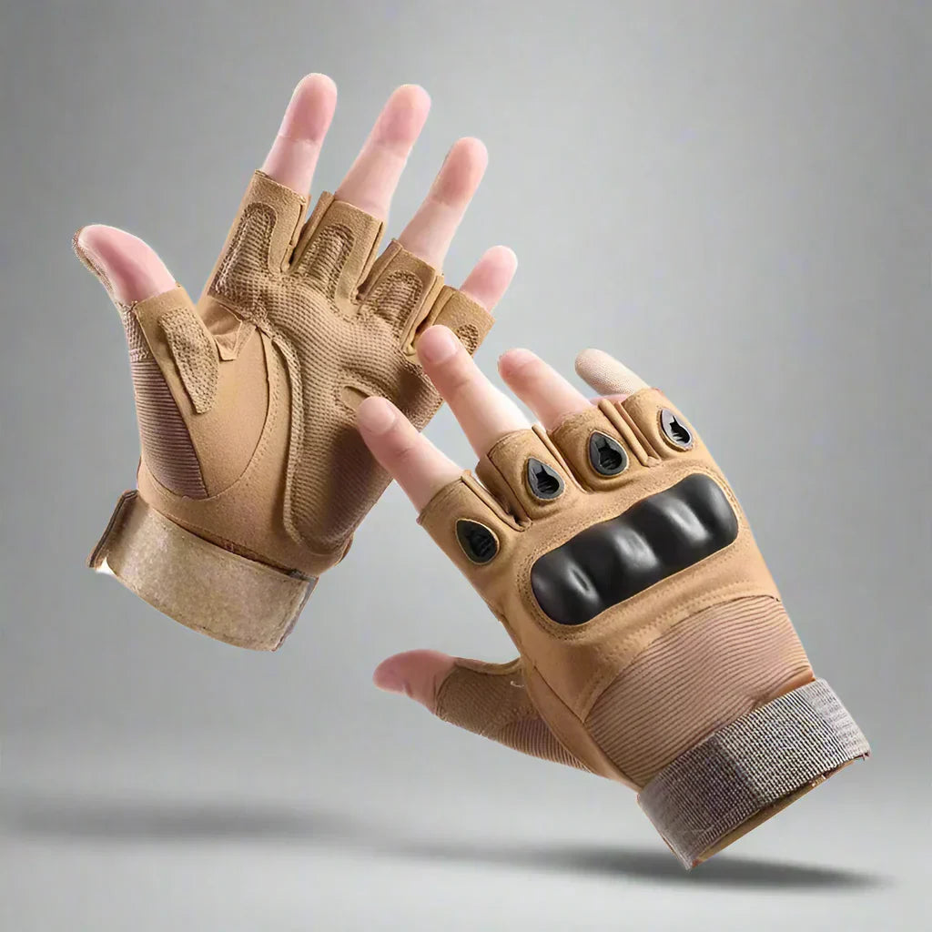 Men's Tactical Fingerless Gloves for Hunting and Outdoor Use