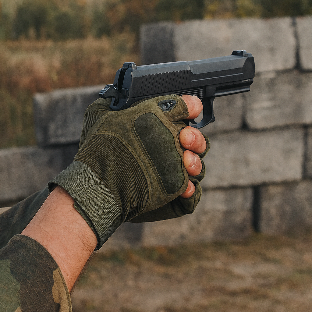 Men's Tactical Fingerless Gloves for Hunting and Outdoor Use