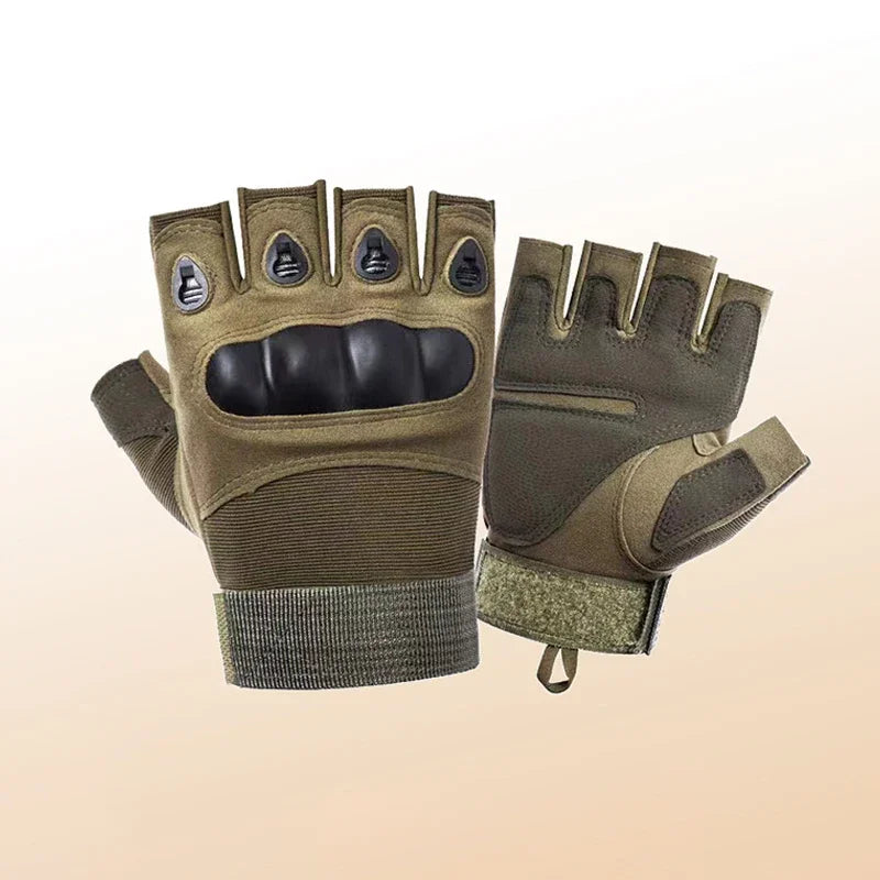 Men's Tactical Fingerless Gloves for Hunting and Outdoor Use